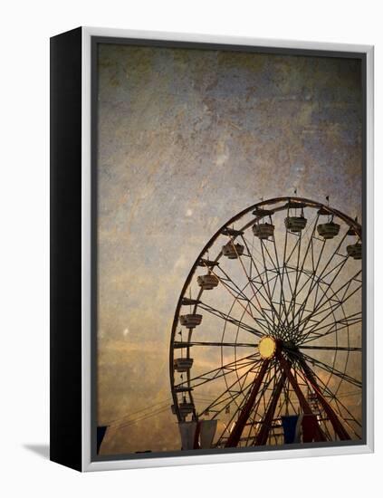 Vintage Ferris Wheel at the Ohio State Fair-pdb1-Framed Premier Image Canvas