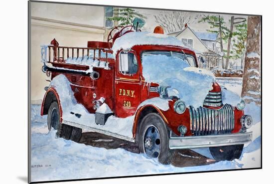 Vintage Fire Engine, 2014, (Watercolor)-Anthony Butera-Mounted Giclee Print