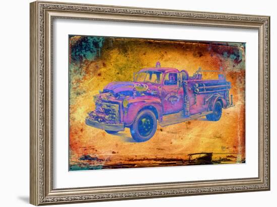 Vintage firetruck-Rafal Kulik-Framed Giclee Print