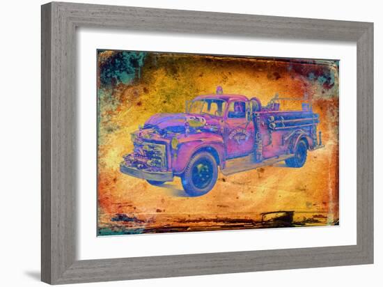 Vintage firetruck-Rafal Kulik-Framed Giclee Print