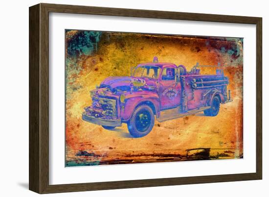 Vintage firetruck-Rafal Kulik-Framed Giclee Print