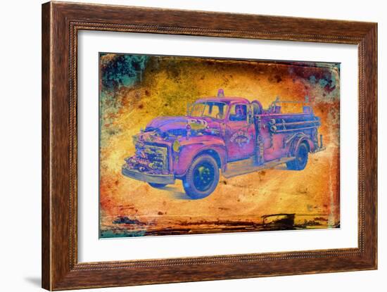 Vintage firetruck-Rafal Kulik-Framed Giclee Print