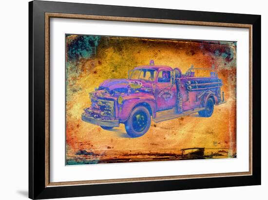 Vintage firetruck-Rafal Kulik-Framed Giclee Print