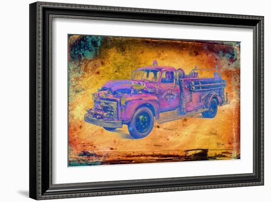 Vintage firetruck-Rafal Kulik-Framed Giclee Print