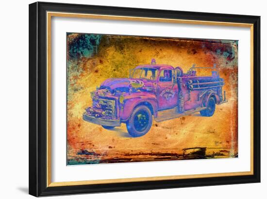 Vintage firetruck-Rafal Kulik-Framed Giclee Print