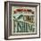 Vintage Fishing Metal Sign-Lukeruk-Framed Art Print