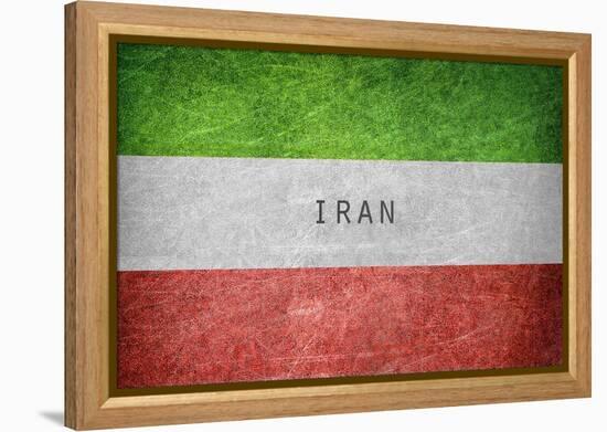 Vintage Flag of Iran-salajean-Framed Stretched Canvas