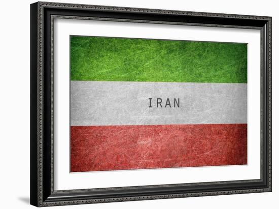 Vintage Flag of Iran-salajean-Framed Premium Giclee Print