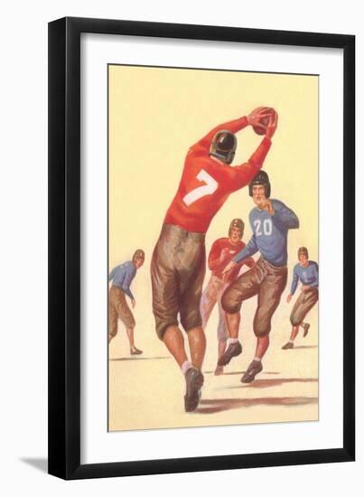Vintage Football Player-null-Framed Art Print