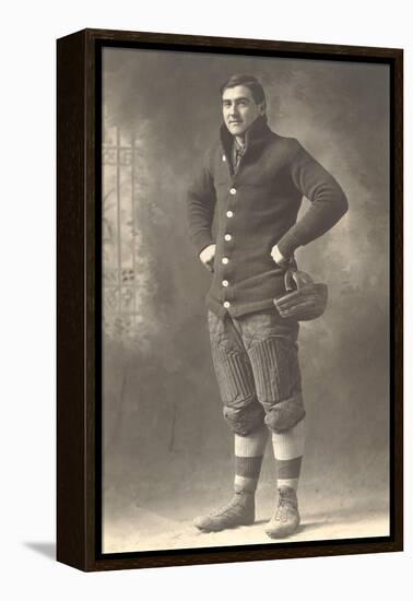 Vintage Football Player-null-Framed Stretched Canvas