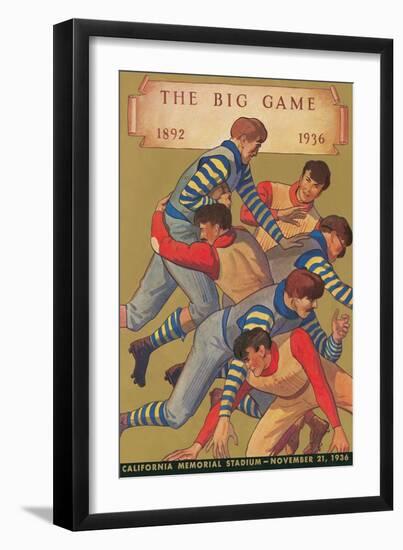 Vintage Football Program, 1936-null-Framed Art Print