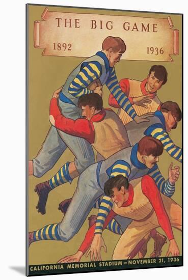 Vintage Football Program, 1936-null-Mounted Art Print