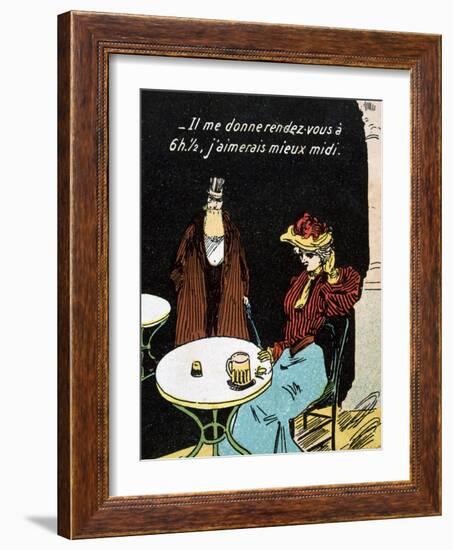 Vintage French Postcard, C1900-null-Framed Giclee Print