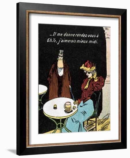 Vintage French Postcard, C1900-null-Framed Giclee Print