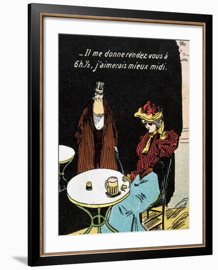 Vintage French Postcard, C1900-null-Framed Giclee Print