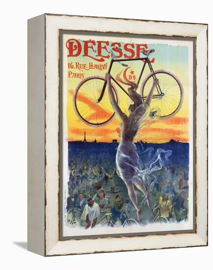Vintage French Poster of a Goddess with a Bicycle, C.1898-Pal-Framed Premier Image Canvas