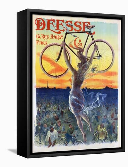 Vintage French Poster of a Goddess with a Bicycle, C.1898-Pal-Framed Premier Image Canvas