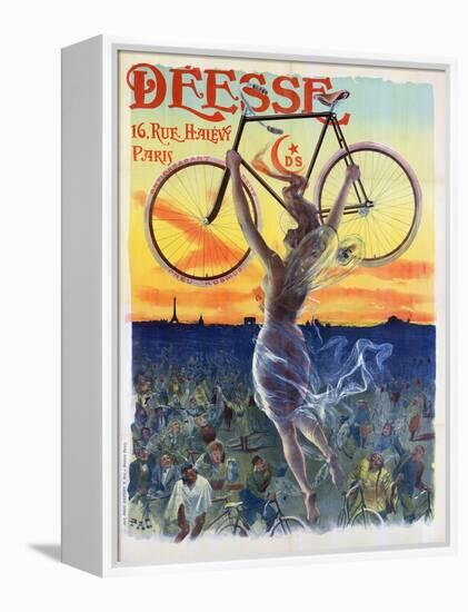 Vintage French Poster of a Goddess with a Bicycle, C.1898-Pal-Framed Premier Image Canvas