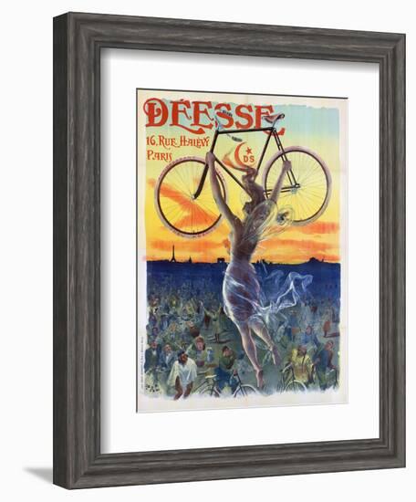 Vintage French Poster of a Goddess with a Bicycle, C.1898-Pal-Framed Giclee Print