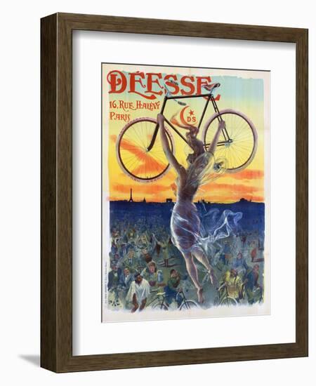 Vintage French Poster of a Goddess with a Bicycle, C.1898-Pal-Framed Giclee Print