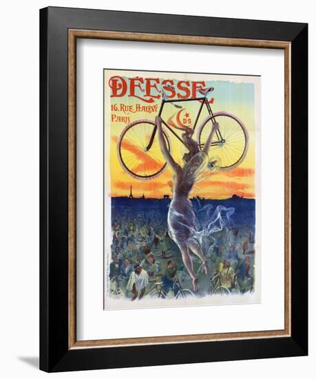 Vintage French Poster of a Goddess with a Bicycle, C.1898-Pal-Framed Giclee Print