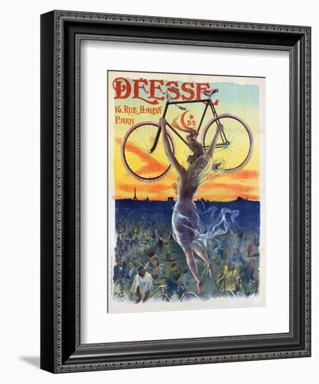 Vintage French Poster of a Goddess with a Bicycle, C.1898-Pal-Framed Giclee Print