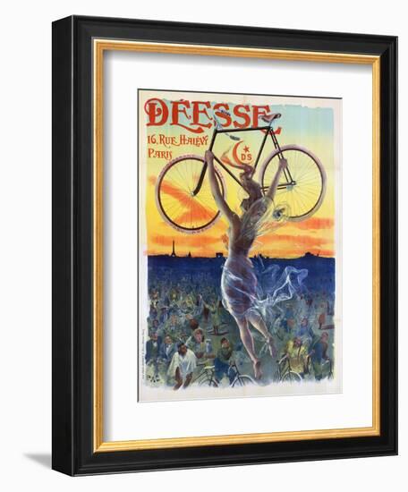 Vintage French Poster of a Goddess with a Bicycle, C.1898-Pal-Framed Giclee Print