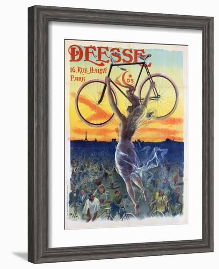 Vintage French Poster of a Goddess with a Bicycle, C.1898-Pal-Framed Giclee Print