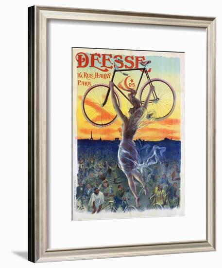 Vintage French Poster of a Goddess with a Bicycle, C.1898-Pal-Framed Giclee Print