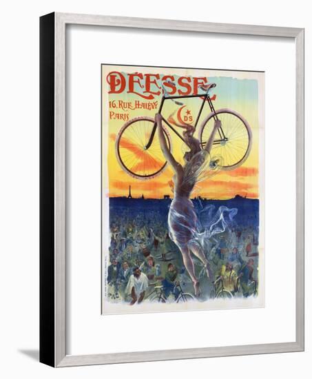 Vintage French Poster of a Goddess with a Bicycle, C.1898-Pal-Framed Giclee Print