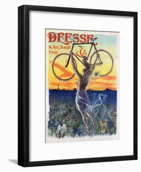 Vintage French Poster of a Goddess with a Bicycle, C.1898-Pal-Framed Giclee Print