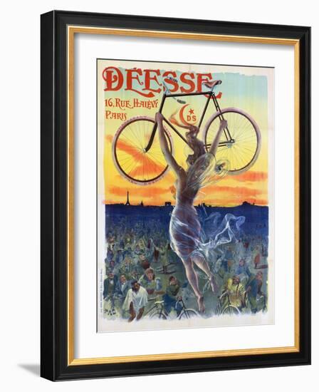 Vintage French Poster of a Goddess with a Bicycle, C.1898-Pal-Framed Giclee Print