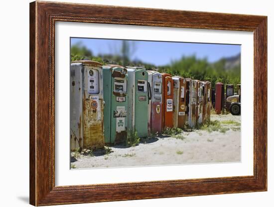 Vintage Gas Pumps Tilt-Toula Mavridou-Messer-Framed Photographic Print