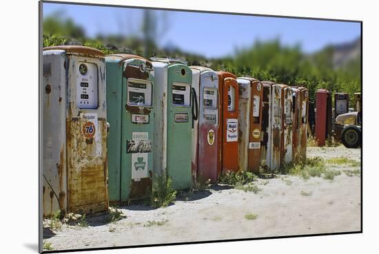 Vintage Gas Pumps Tilt-Toula Mavridou-Messer-Mounted Photographic Print