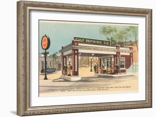 Vintage Gas Station-null-Framed Art Print