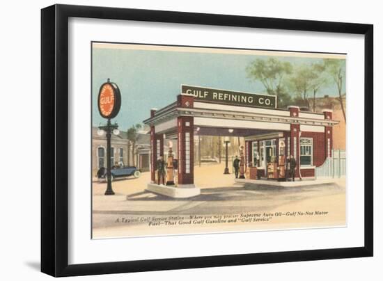 Vintage Gas Station-null-Framed Art Print