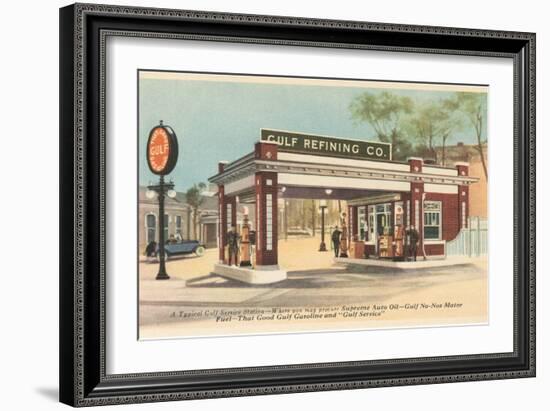 Vintage Gas Station-null-Framed Art Print