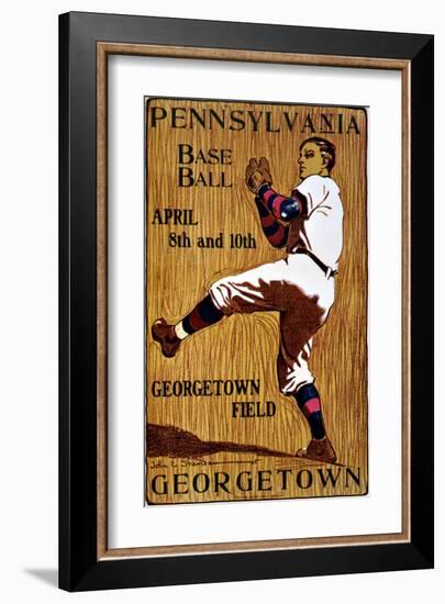 Vintage Georgetown Baseball-null-Framed Giclee Print