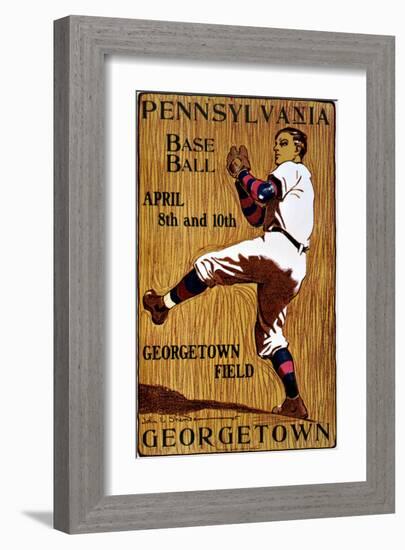 Vintage Georgetown Baseball-null-Framed Giclee Print