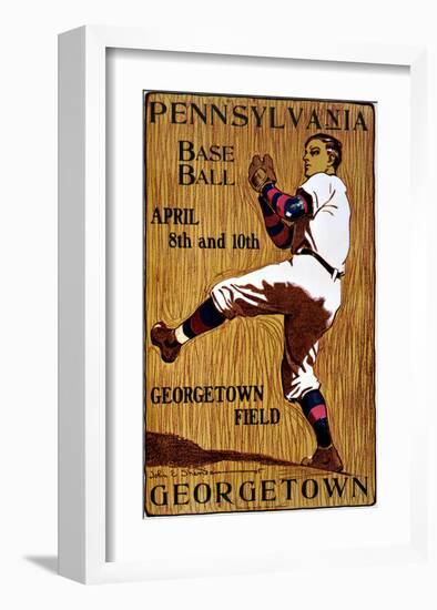 Vintage Georgetown Baseball-null-Framed Giclee Print