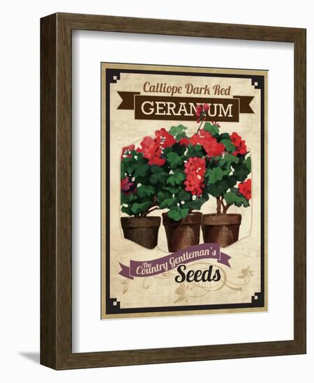 Vintage Geranium Seed Packet-null-Framed Giclee Print