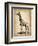 Vintage Giraffe-NaxArt-Framed Art Print