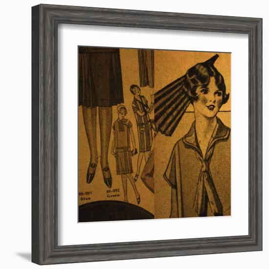 Vintage Girlwear 1925 (Yellow)-Jean-François Dupuis-Framed Art Print