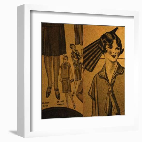 Vintage Girlwear 1925 (Yellow)-Jean-François Dupuis-Framed Art Print