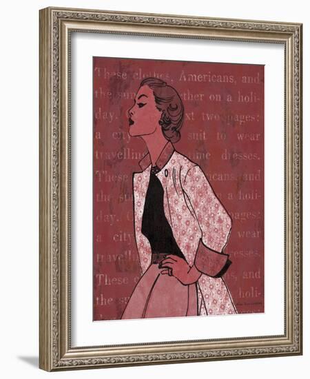 Vintage Glamour II-Lisa Ven Vertloh-Framed Art Print