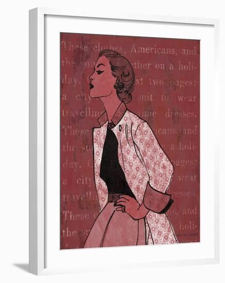 Vintage Glamour II-Lisa Ven Vertloh-Framed Art Print