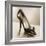 Vintage Glamour Shoe-Julie Greenwood-Framed Art Print