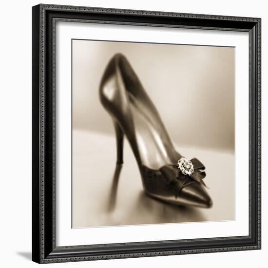 Vintage Glamour Shoe-Julie Greenwood-Framed Art Print