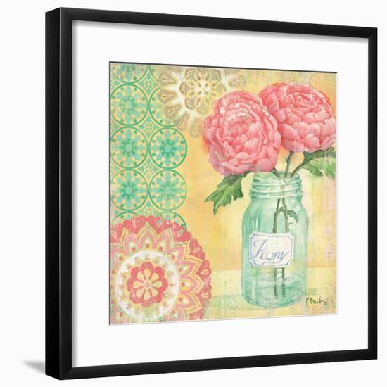 Vintage Glass Floral I-Paul Brent-Framed Art Print