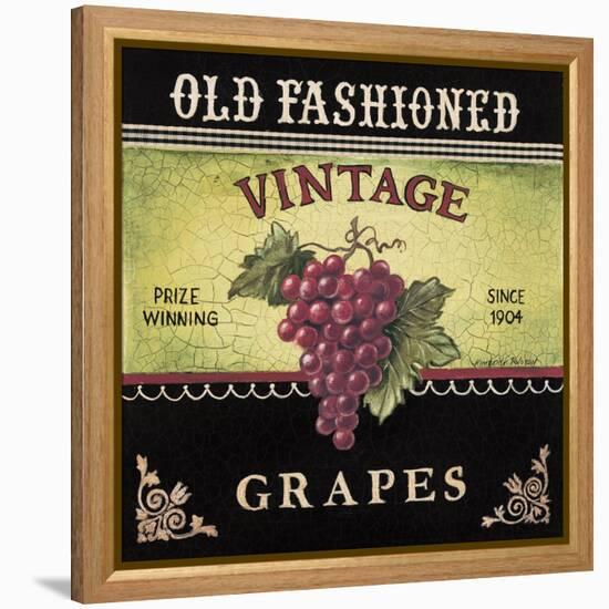 Vintage Grapes-Kimberly Poloson-Framed Stretched Canvas